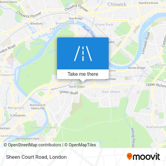 Sheen Court Road map