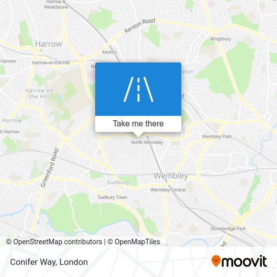 Conifer Way map