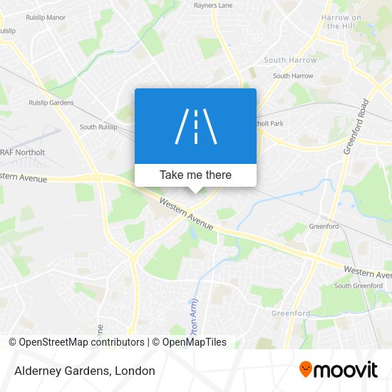 Alderney Gardens map