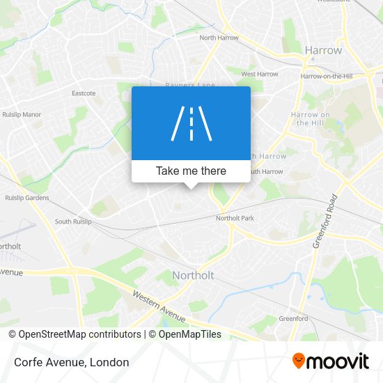 Corfe Avenue map