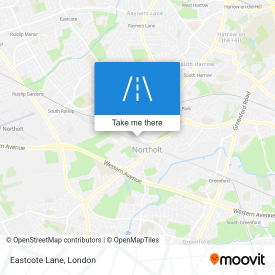 Eastcote Lane map