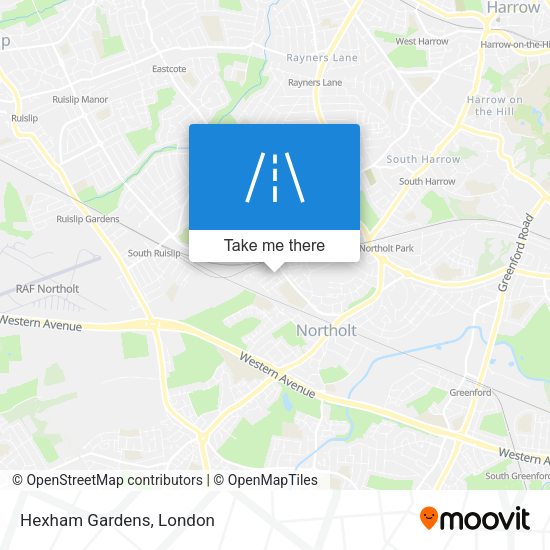 Hexham Gardens map