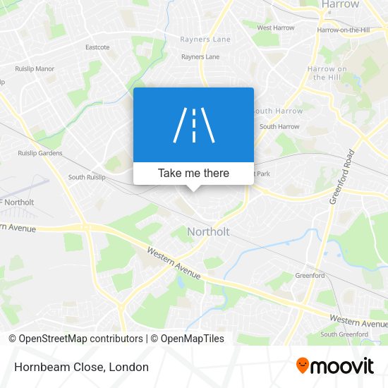 Hornbeam Close map