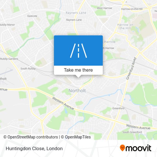 Huntingdon Close map