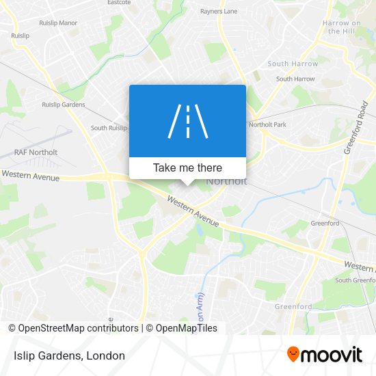 Islip Gardens map