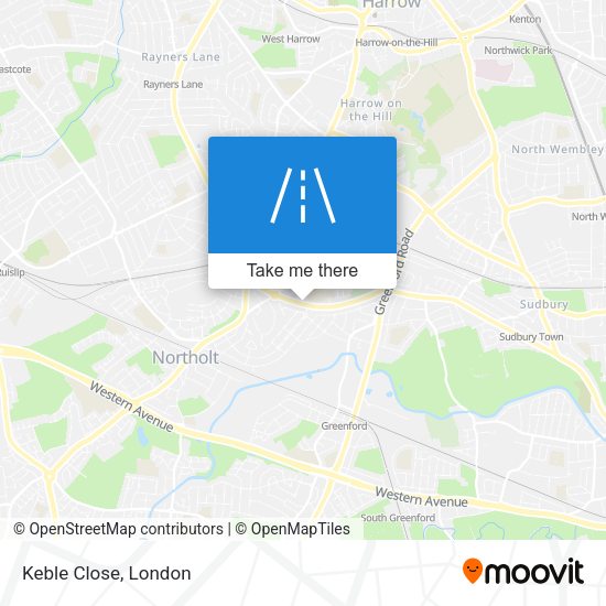 Keble Close map