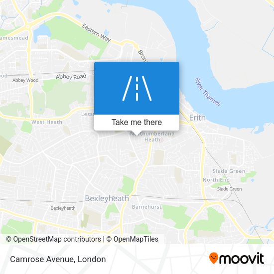 Camrose Avenue map