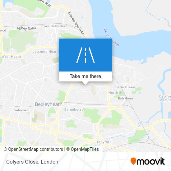 Colyers Close map