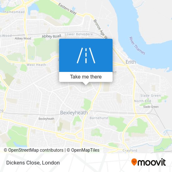 Dickens Close map
