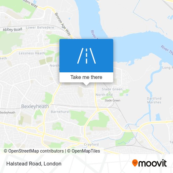 Halstead Road map