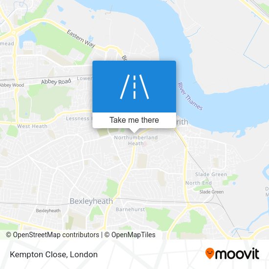 Kempton Close map