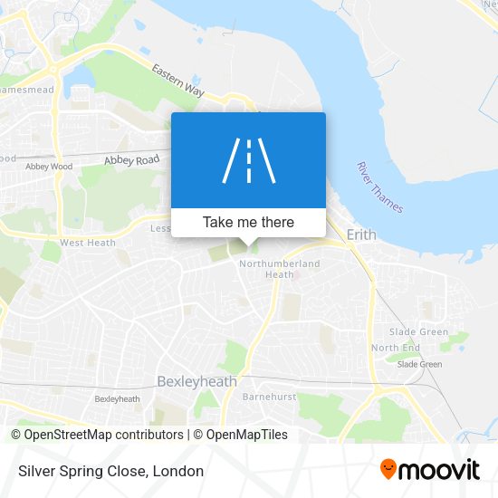 Silver Spring Close map