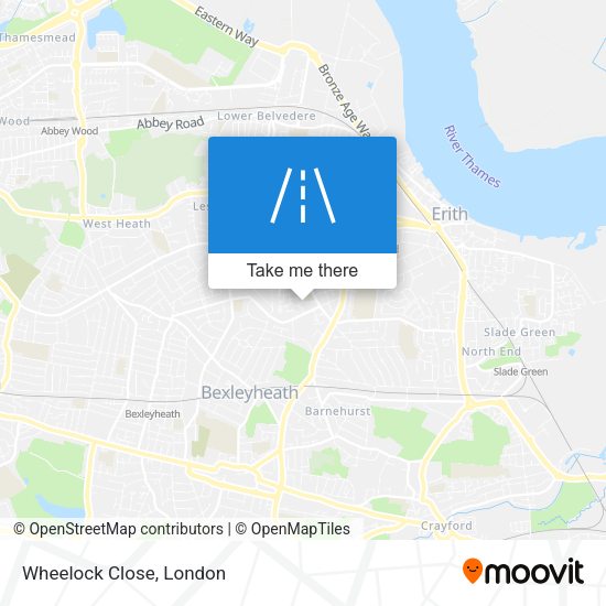 Wheelock Close map