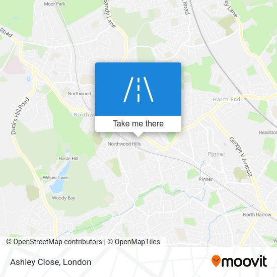 Ashley Close map