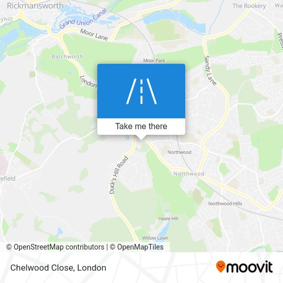 Chelwood Close map