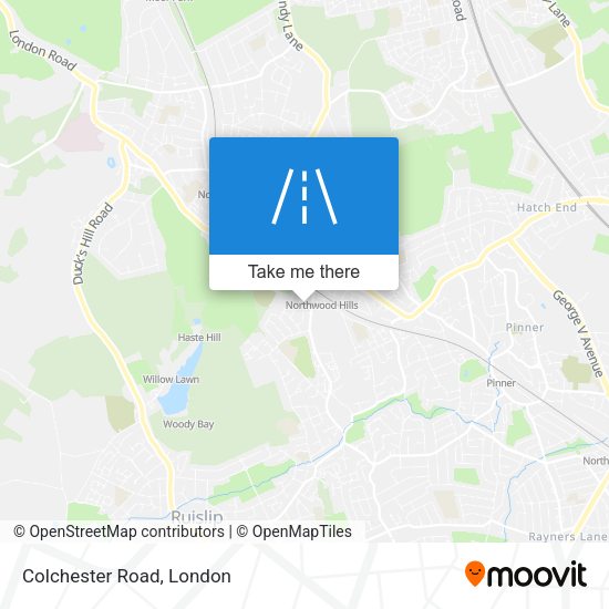 Colchester Road map