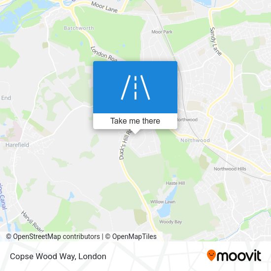 Copse Wood Way map