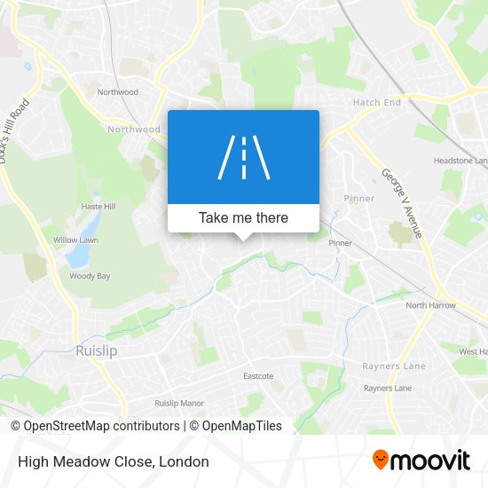 High Meadow Close map