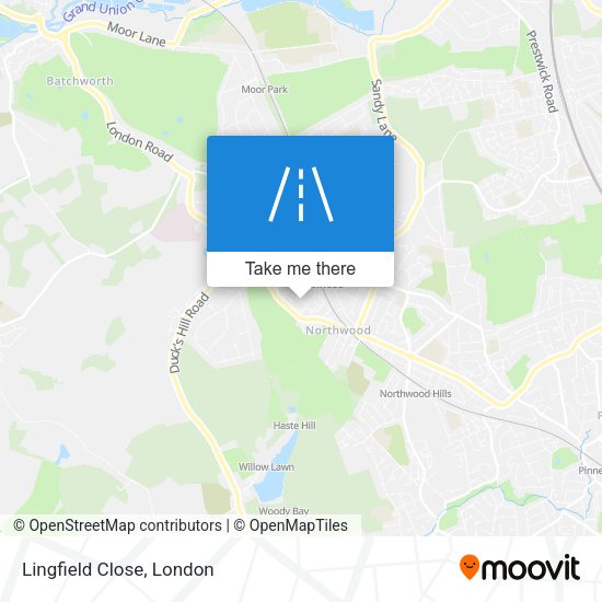 Lingfield Close map
