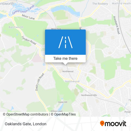 Oaklands Gate map