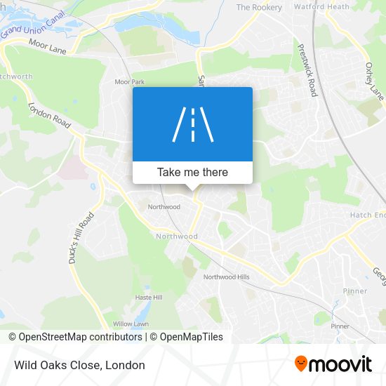 Wild Oaks Close map