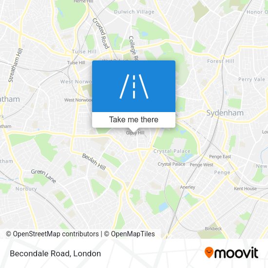 Becondale Road map