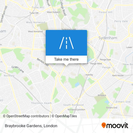 Braybrooke Gardens map