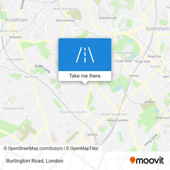Burlington Road map