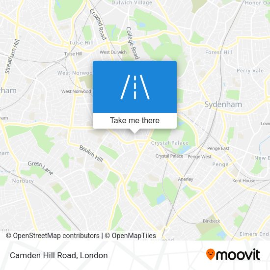 Camden Hill Road map