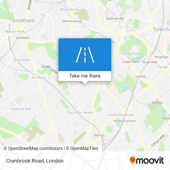 Cranbrook Road map