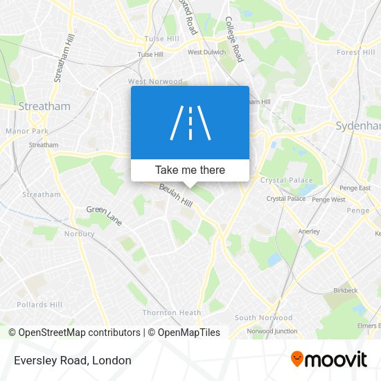 Eversley Road map