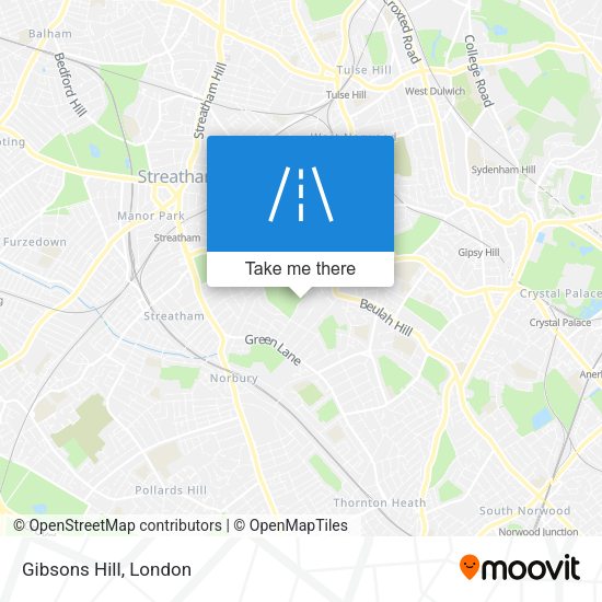 Gibsons Hill map