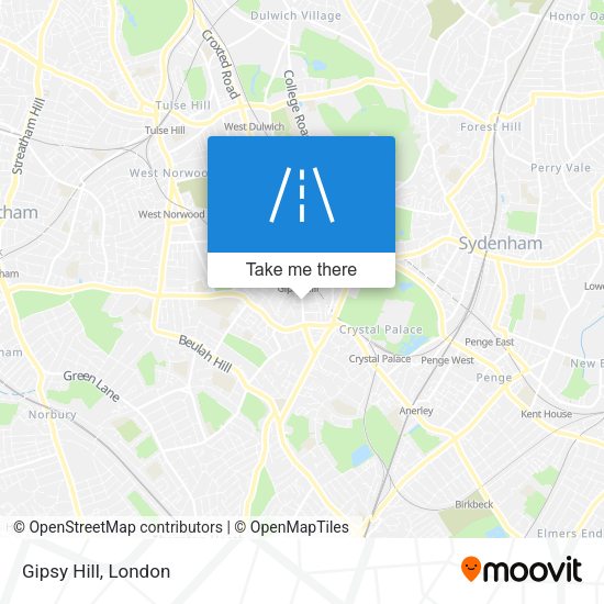 Gipsy Hill map