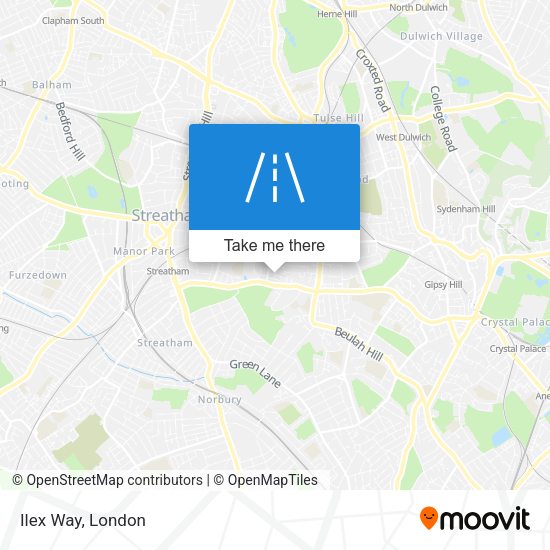 Ilex Way map