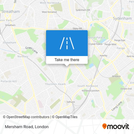 Mersham Road map