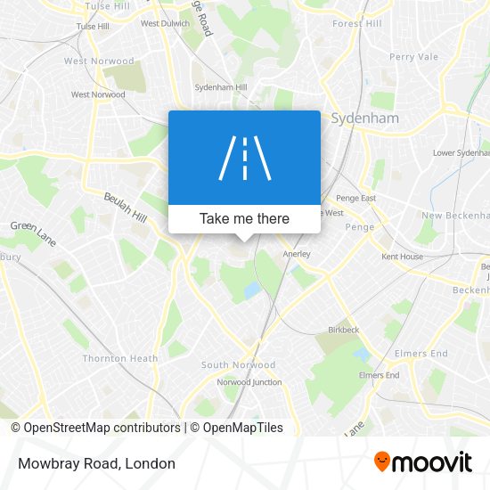Mowbray Road map