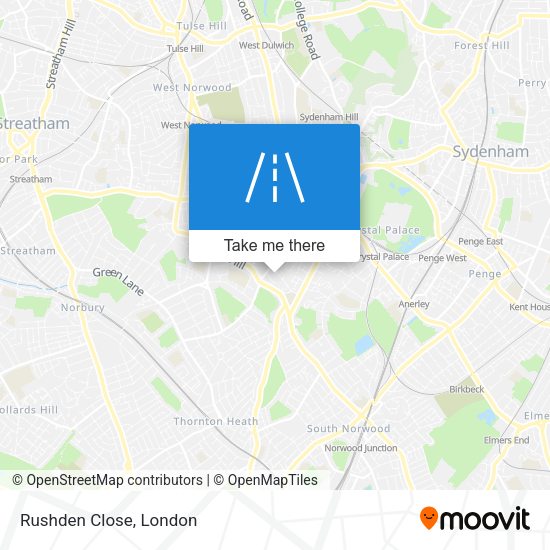 Rushden Close map