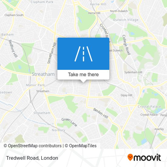 Tredwell Road map