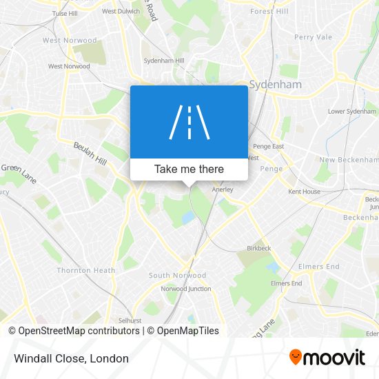Windall Close map