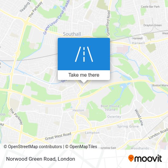 Norwood Green Road map