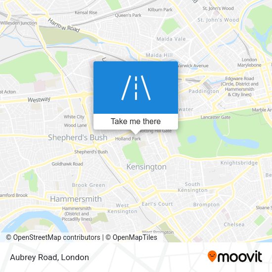 Aubrey Road map