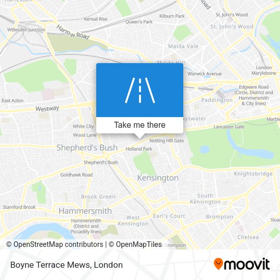 Boyne Terrace Mews map