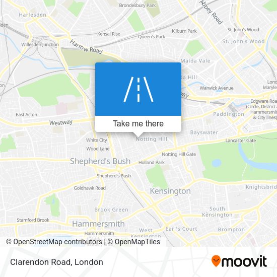 Clarendon Road map