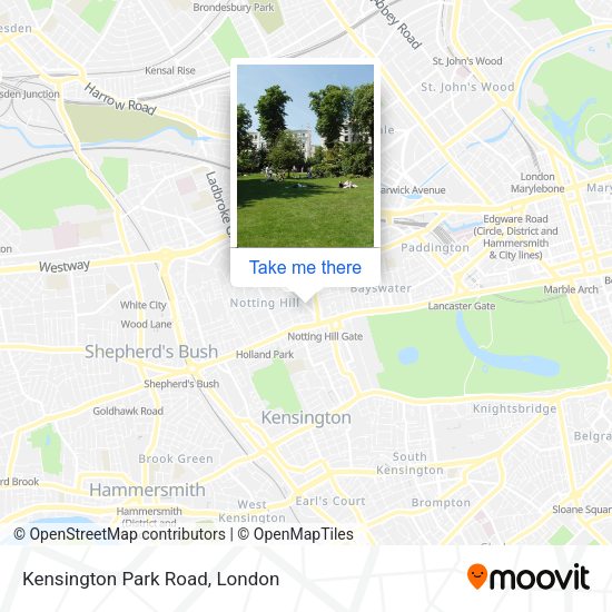 Kensington Park Road map
