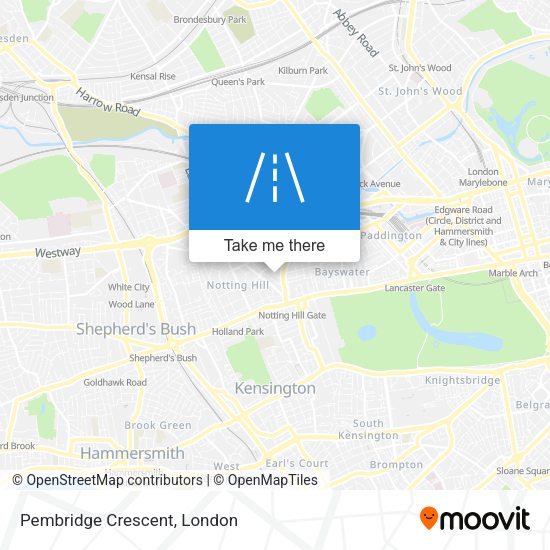 Pembridge Crescent map