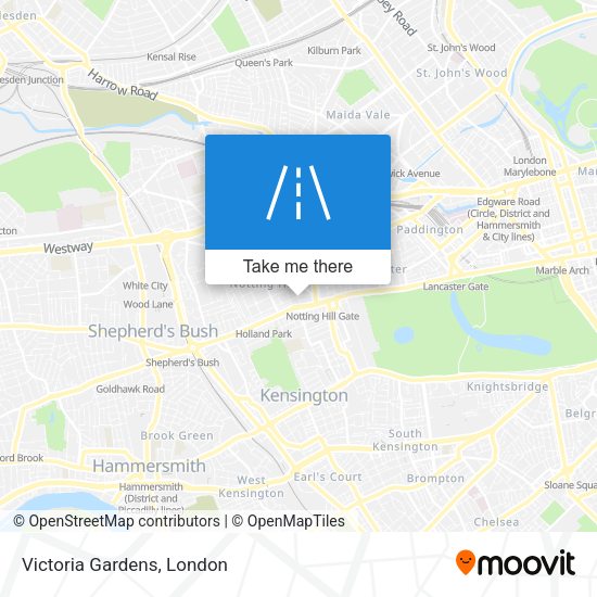 Victoria Gardens map