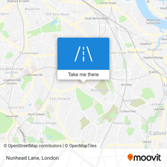 Nunhead Lane map