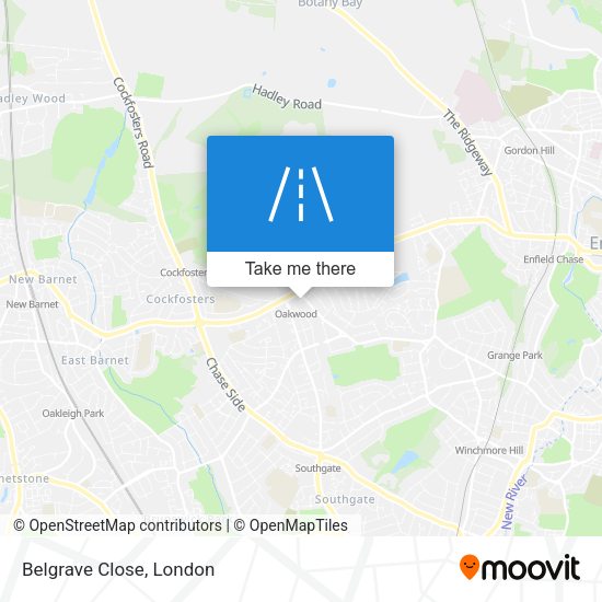 Belgrave Close map