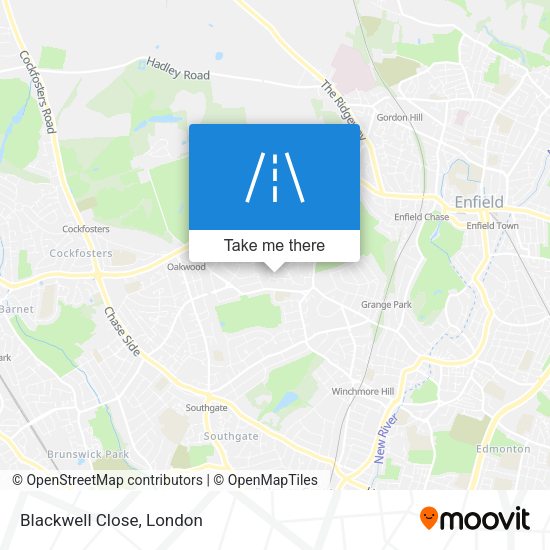Blackwell Close map