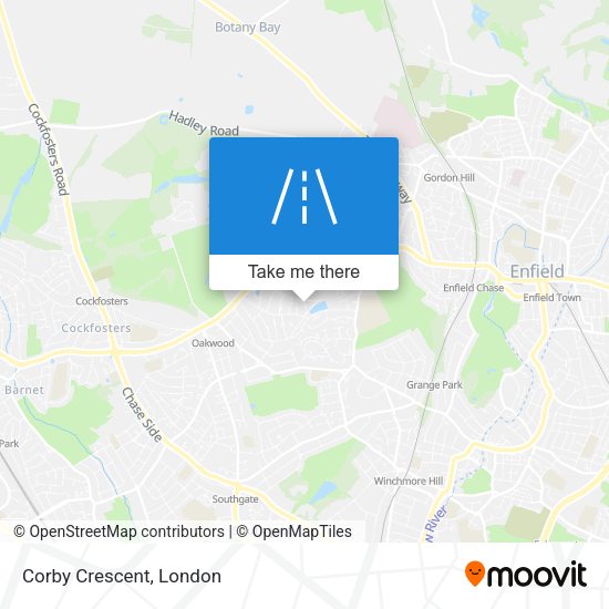 Corby Crescent map